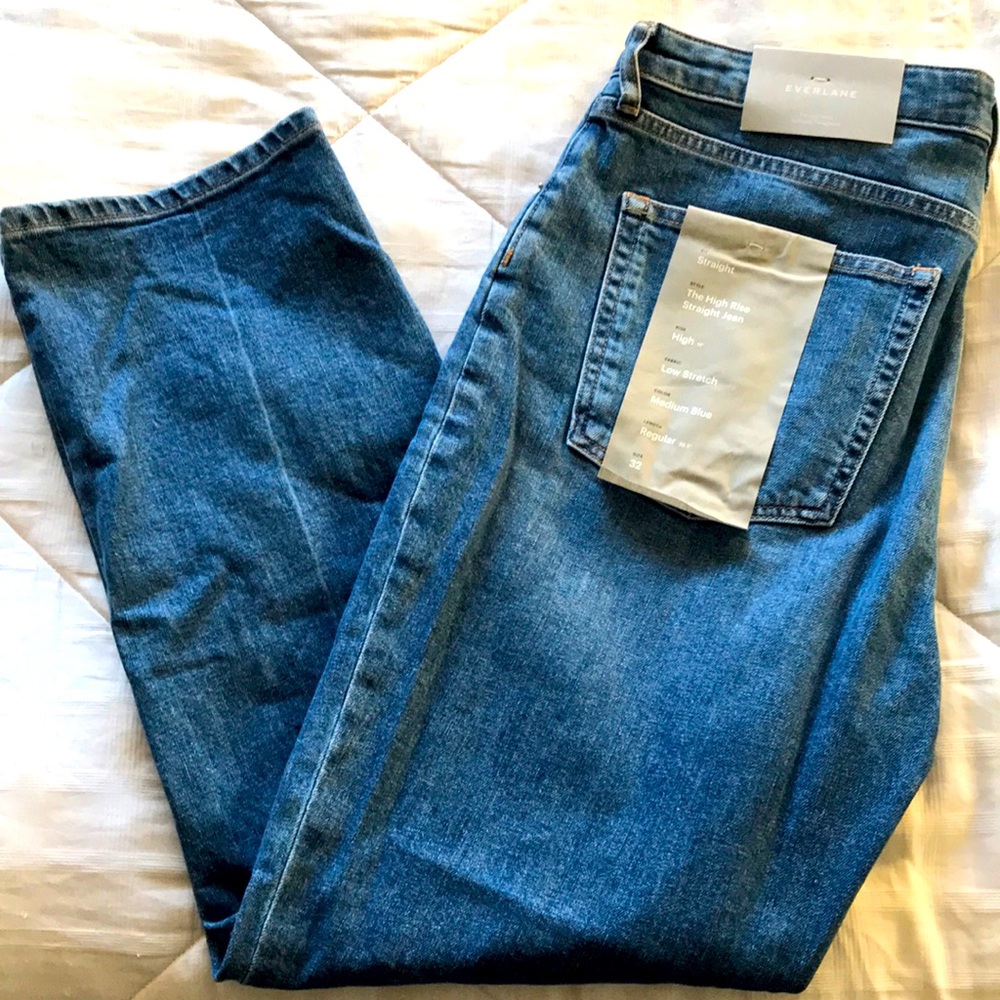 NWT Everlane High Rise Straight Jean